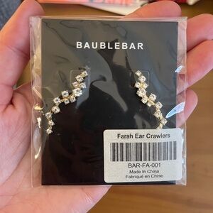 BaubleBar Gold Crystal Ear Crawlers
